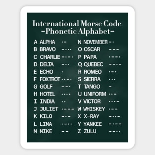 Morse Code Alphabet Sticker